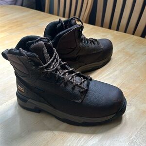 Men’s Ariat Waterproof Leather Work Boot, Composite Toe, Size 10EE, Dark Brown